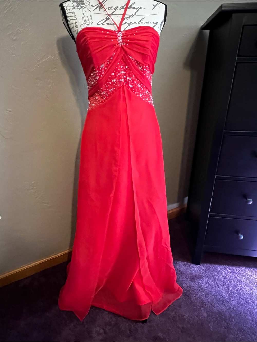 Full Length Red Dress size small